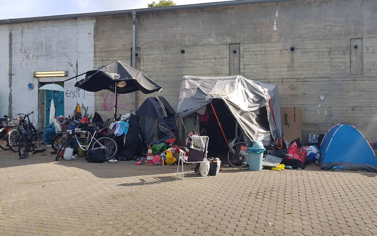 Obdachlos, Kältegang, Kältegäng, Camping, illegal, Moskauer Straße, Camp,
