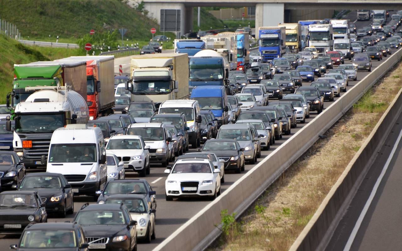 Stau, Sperrung, Autobahn