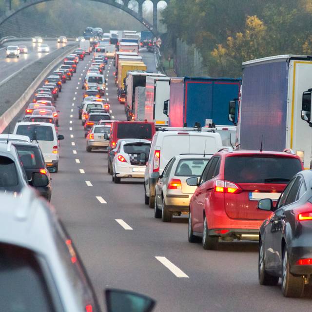 Stau, Sperrung, Autobahn
