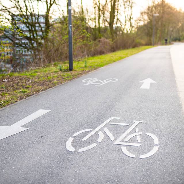Fahrradweg, Fahrrad fahren, Fahrrad, Fahrradfahrer