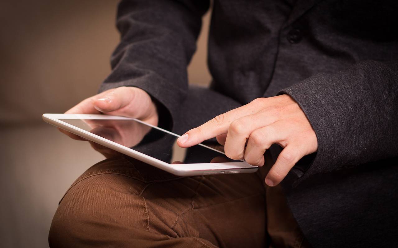 Tablet, iPad, Digital, Bücherei, Stadtbücherei