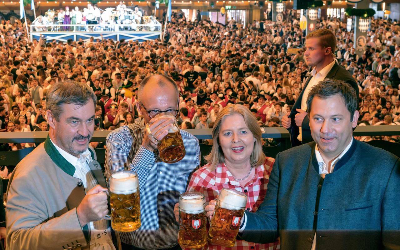 Markus Söder auf dem Oktoberfest