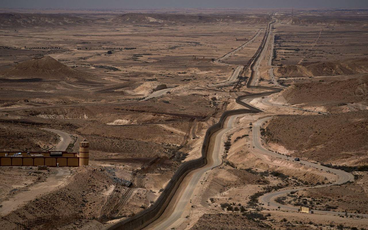 Grenzstraße zwischen Israel und Ägypten