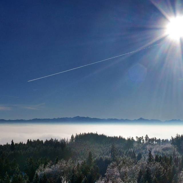 Sonne und Frost in Südbayern