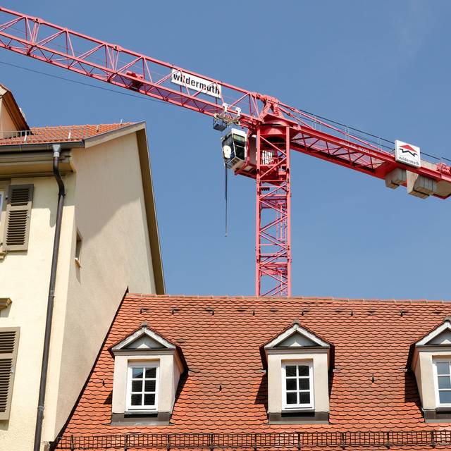 Bau, Branche, Kran, Baustelle, Wohnhaus, Baubranche, Hausarbeiten, Arbeiten