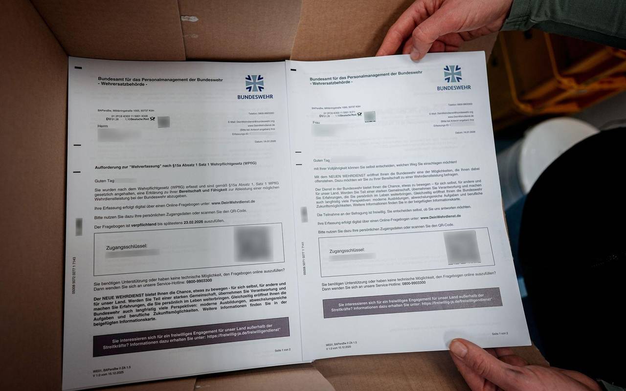 Neuer Wehrdienst - Erste Fragebögen werden verschickt