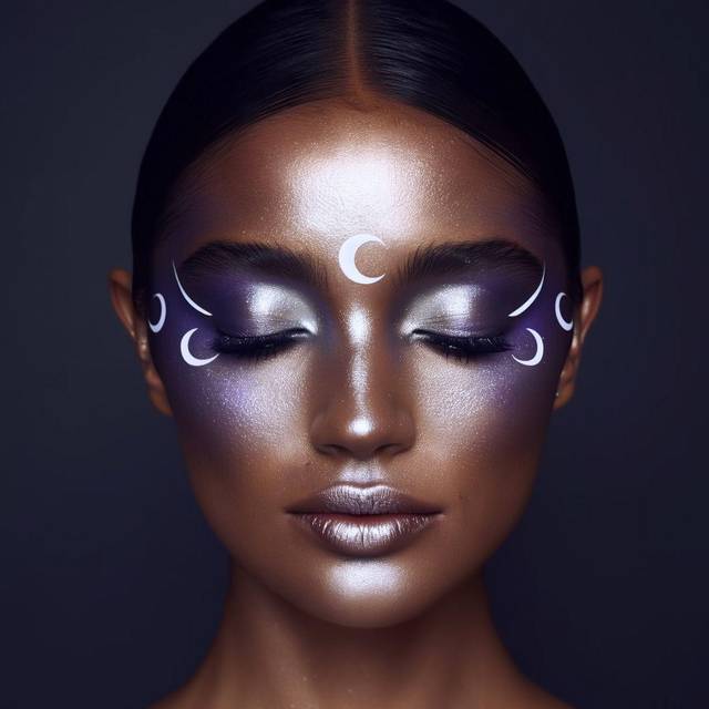 Make-up für Karneval: Mondgöttin