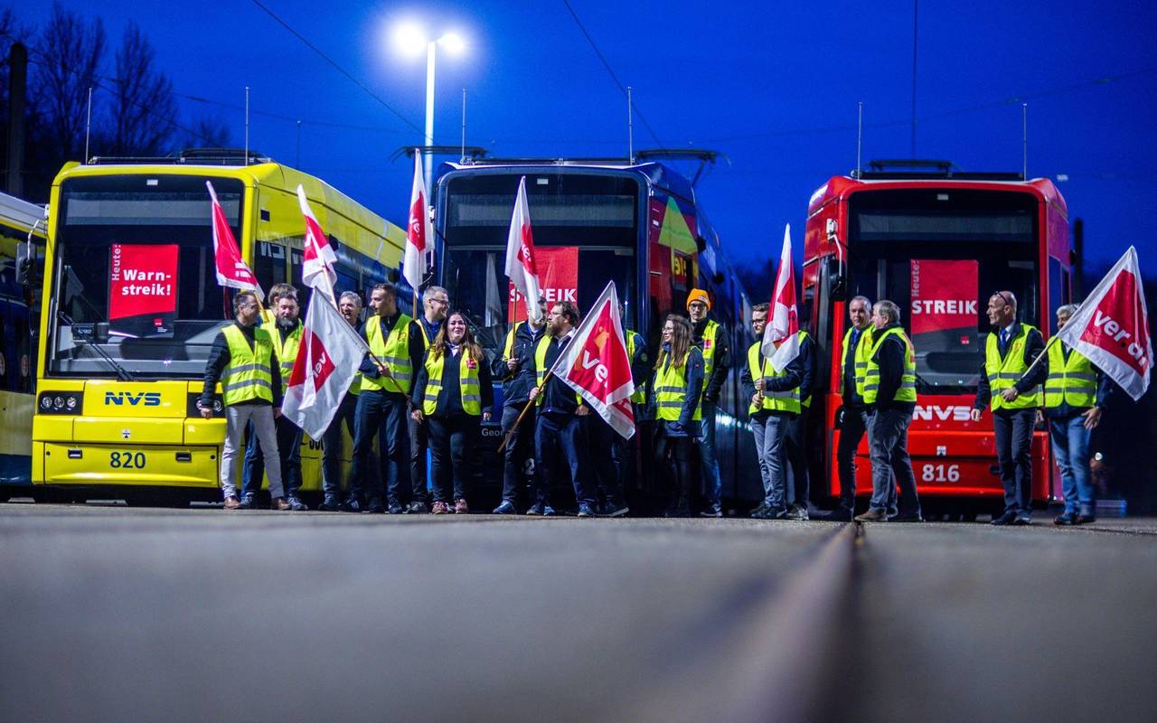 Warnstreik im Nahverkehr - Schwerin