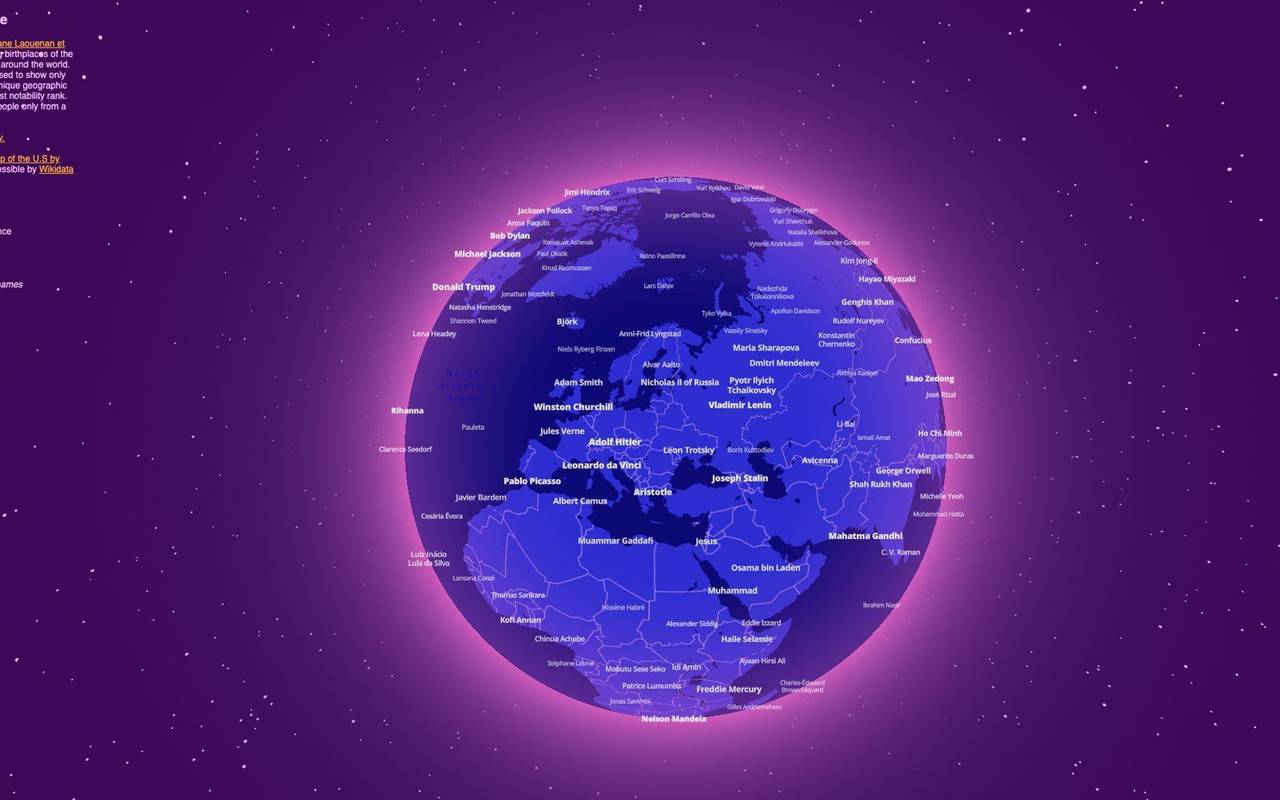 Interaktive Karte «Notable-People»