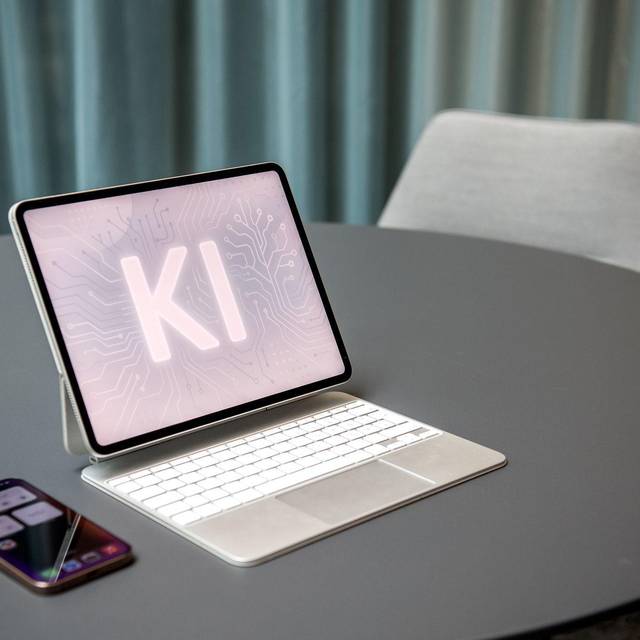 Ein KI-Assistent ist auf einem iPad zu sehen