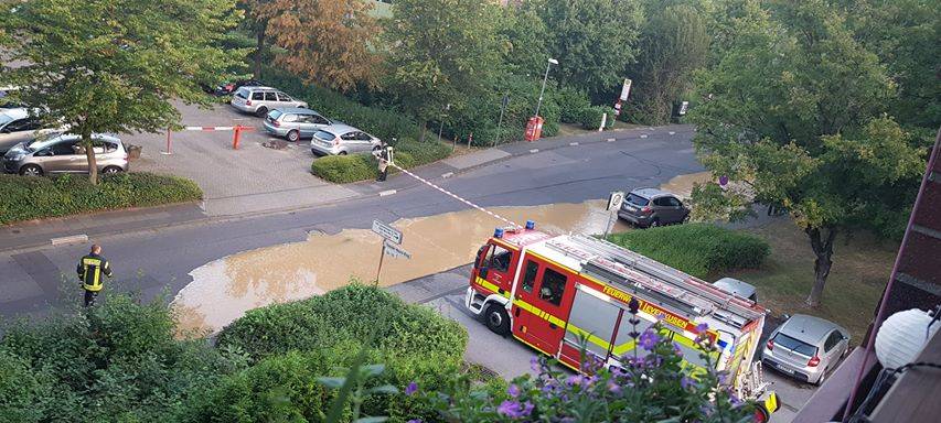 Wasserrohrbruch in Steinbüchel