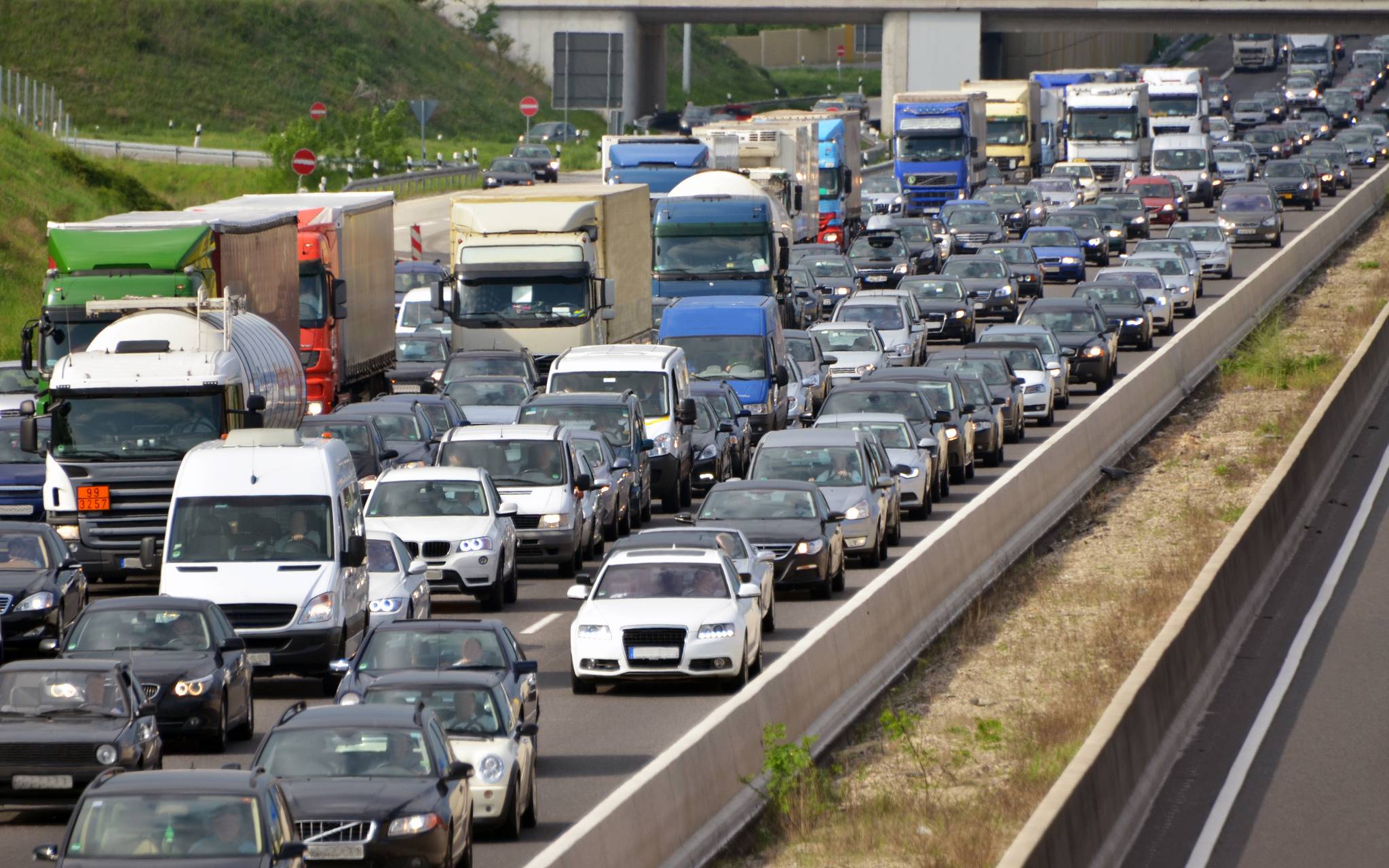 Stau, Sperrung, Autobahn