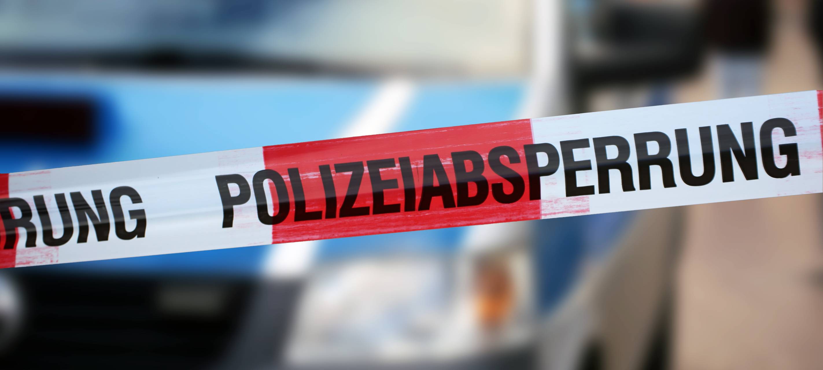 Polizei, Blaulicht, Polizeiwagen, Absperrung