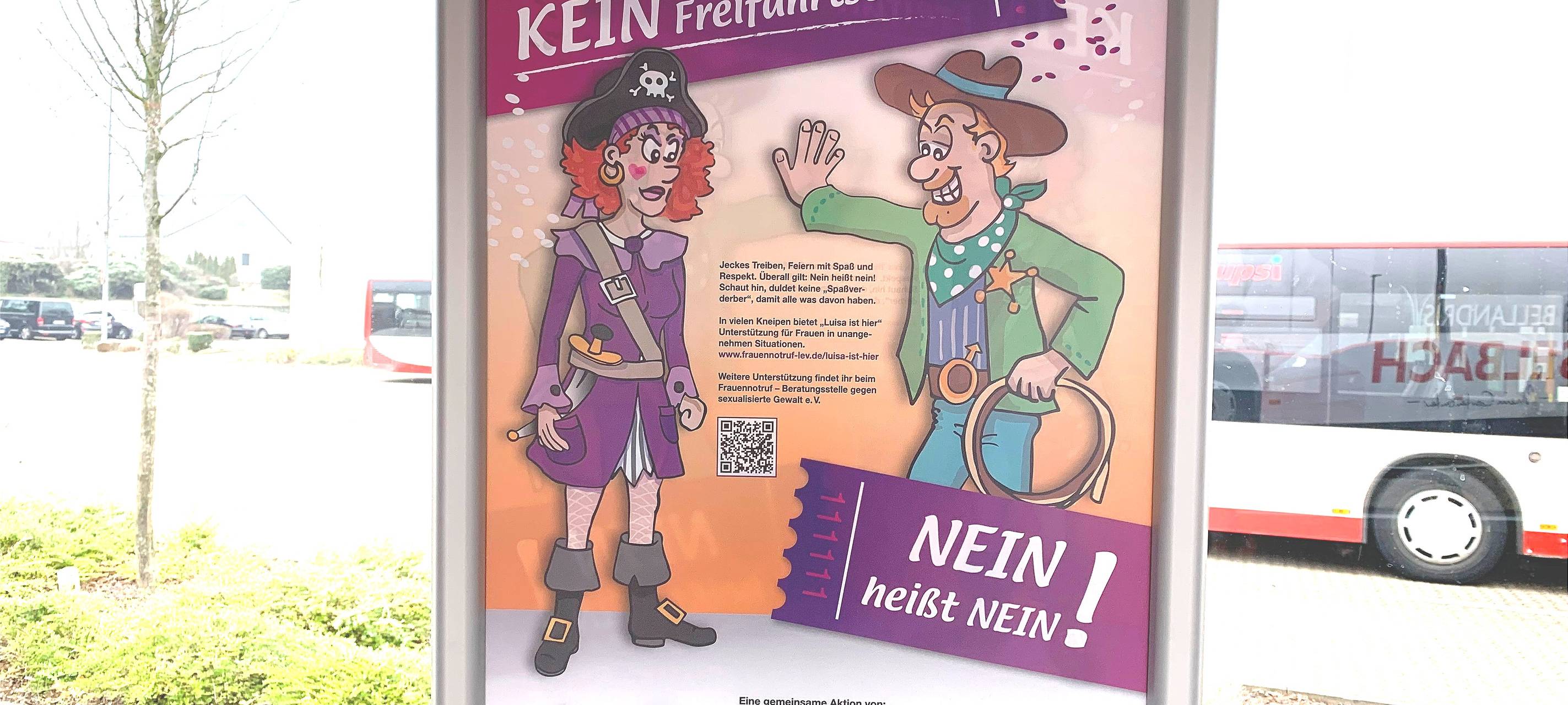 Plakatkampagne gegen Belästigung