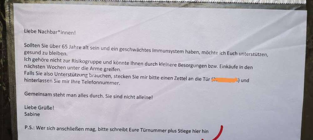 Hilfsbereitschaft durch Coronavirus wächst