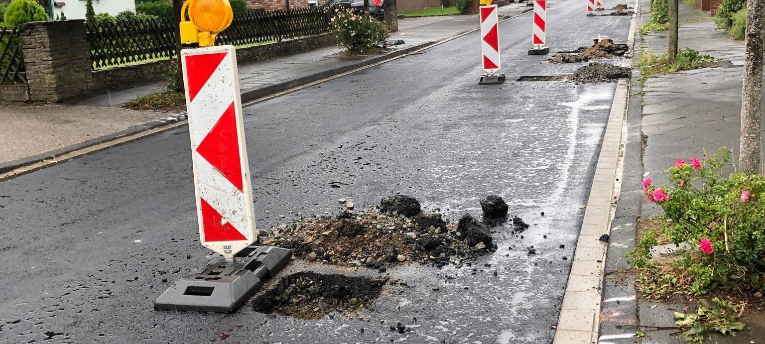 Baustellen-Panne auf Alte Landstraße