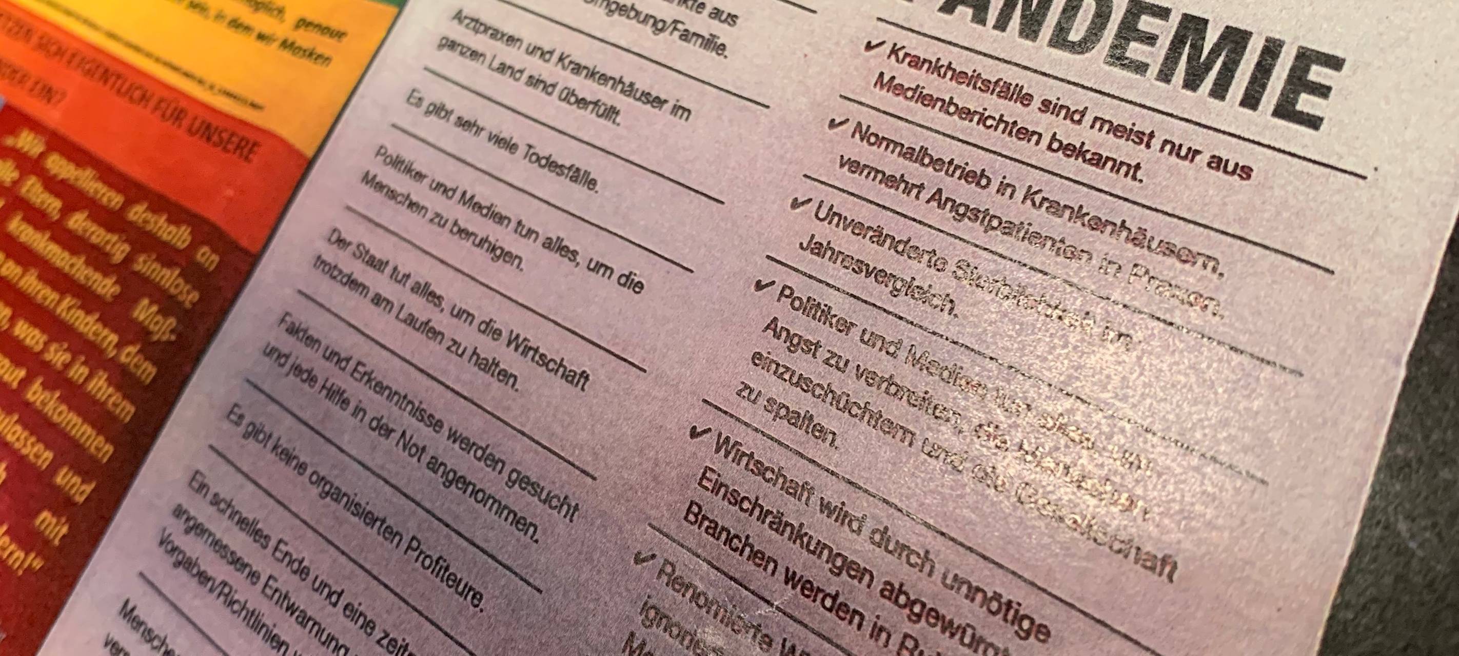 Stadt warnt: Ominöse Corona-Flyer im Umlauf