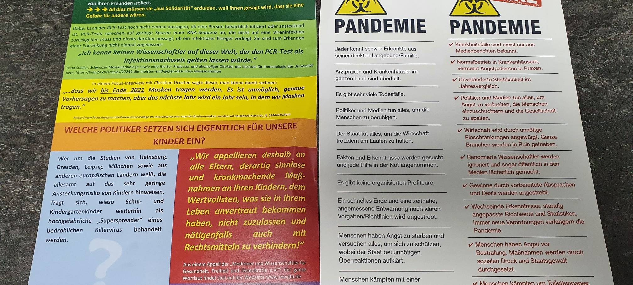Stadt warnt: Ominöse Corona-Flyer im Umlauf