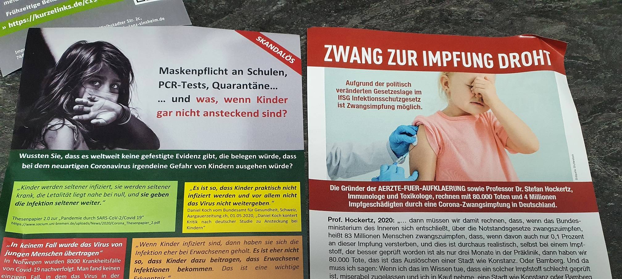 Stadt warnt: Ominöse Corona-Flyer im Umlauf