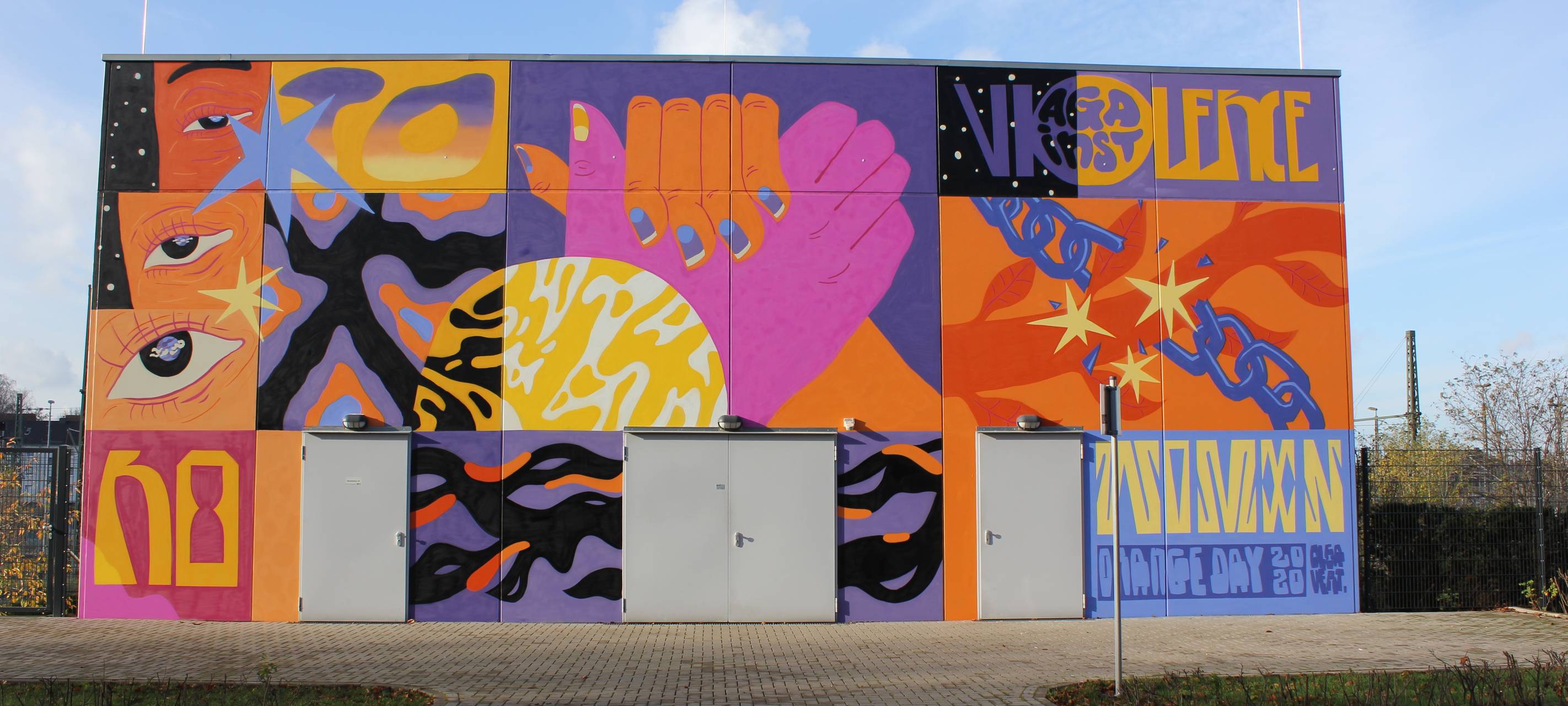 Graffito gegen Gewalt an Frauen