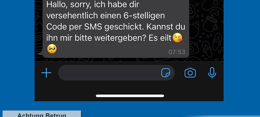 Betrugsmasche bei WhatsApp