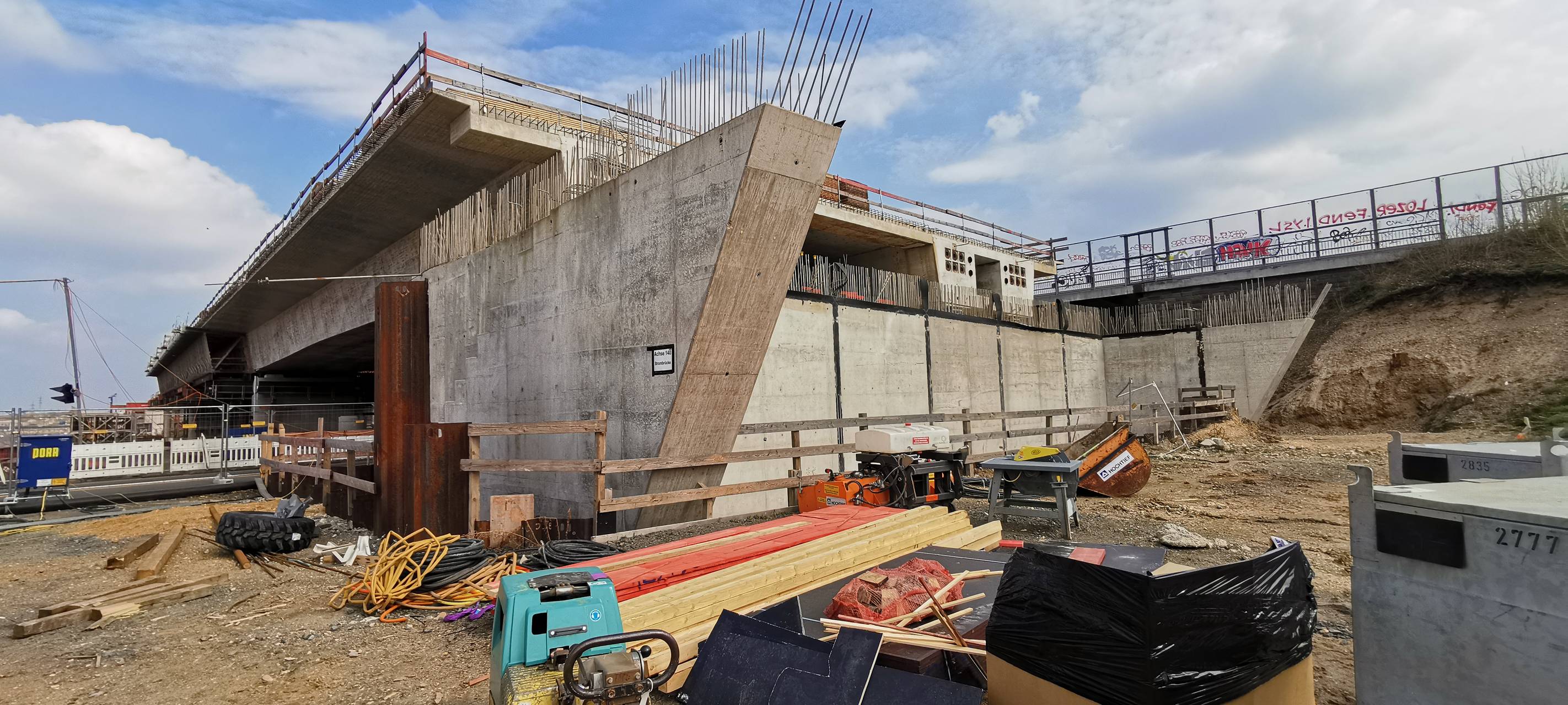 A1-Rheinbrücke: Baustelle nach tödlichem Unfall wieder offen