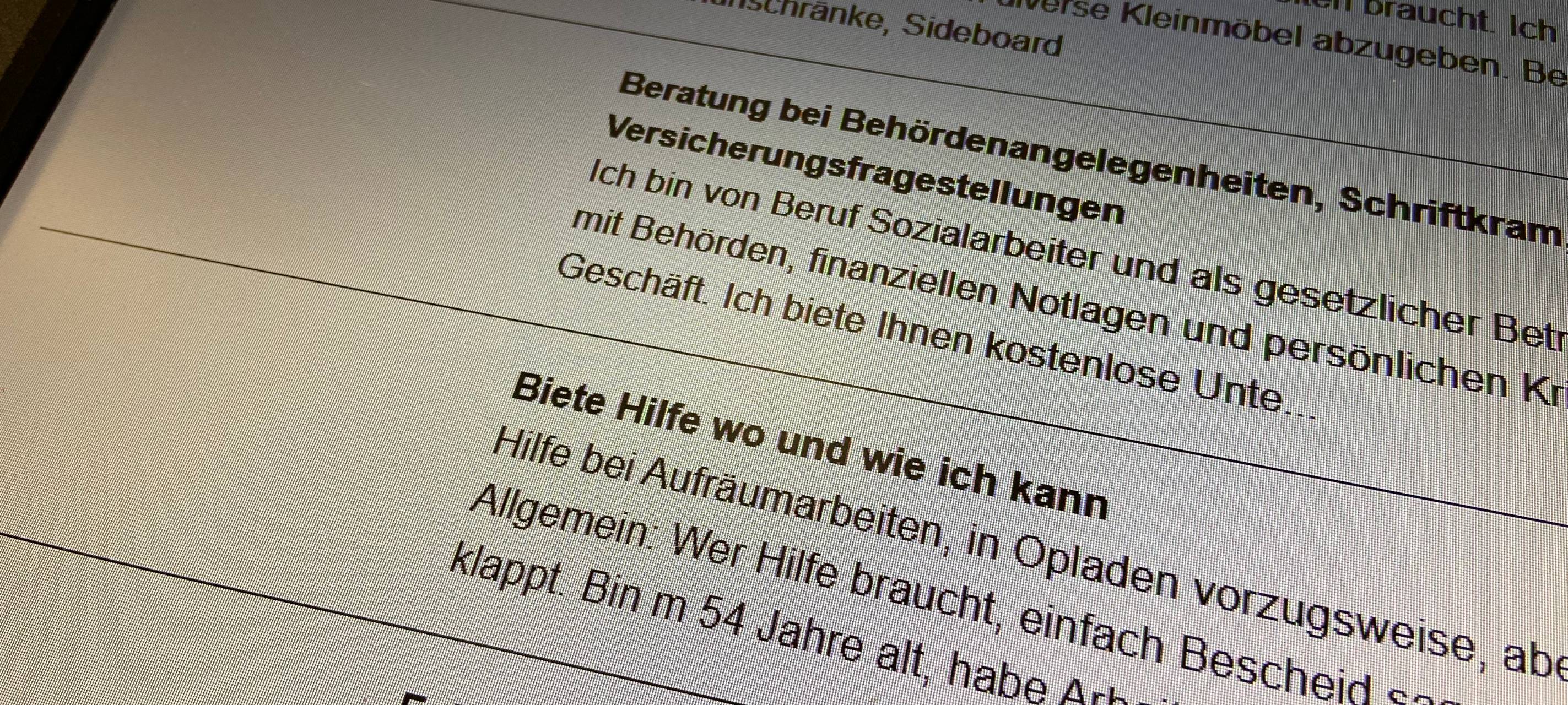 Schwarzes Brett der Stadt wird gut angenommen