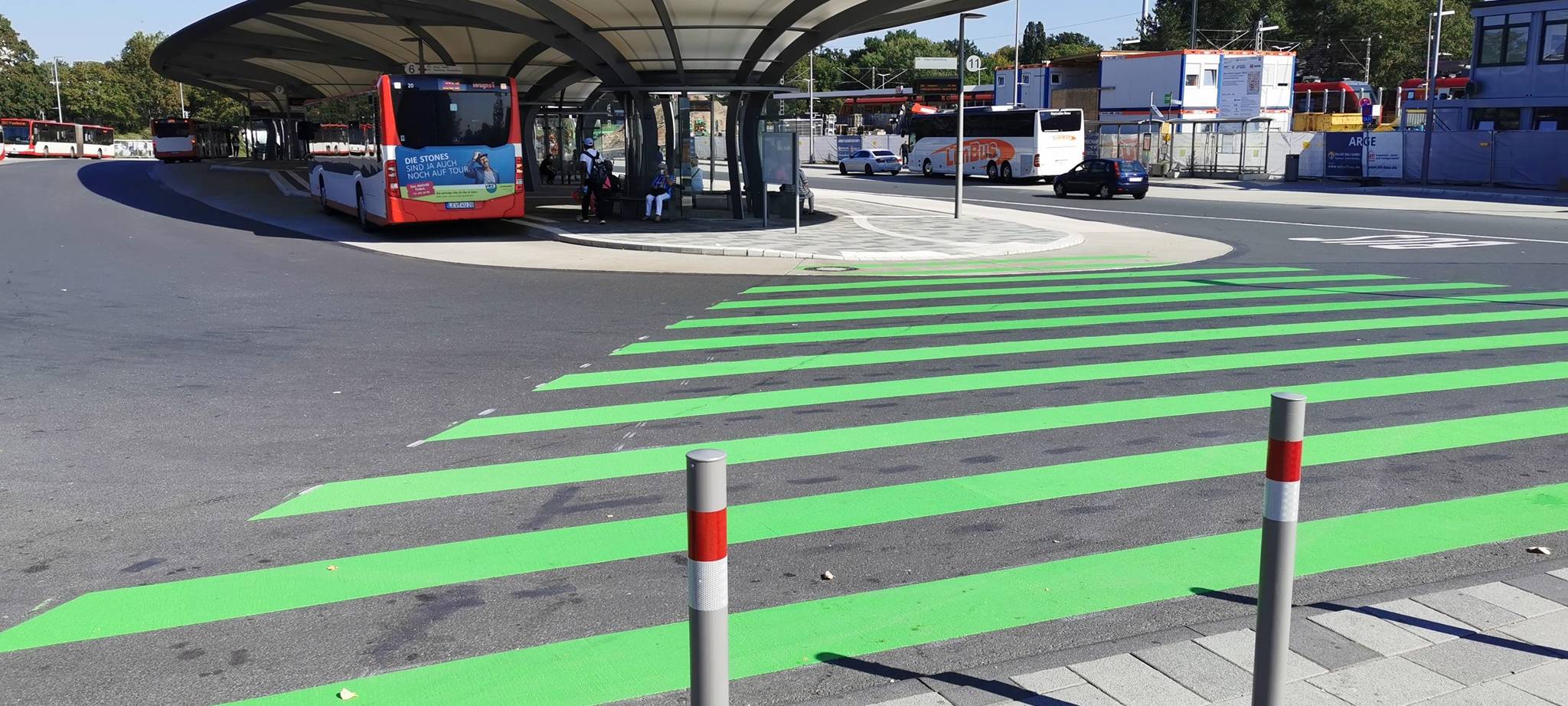 Vermeintlich grüner Zebrastreifen sorgt für Verwirrung