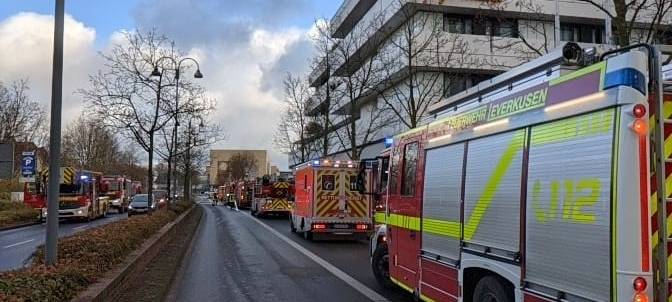 Brand unter der Pflegeresidenz in Wiesdorf