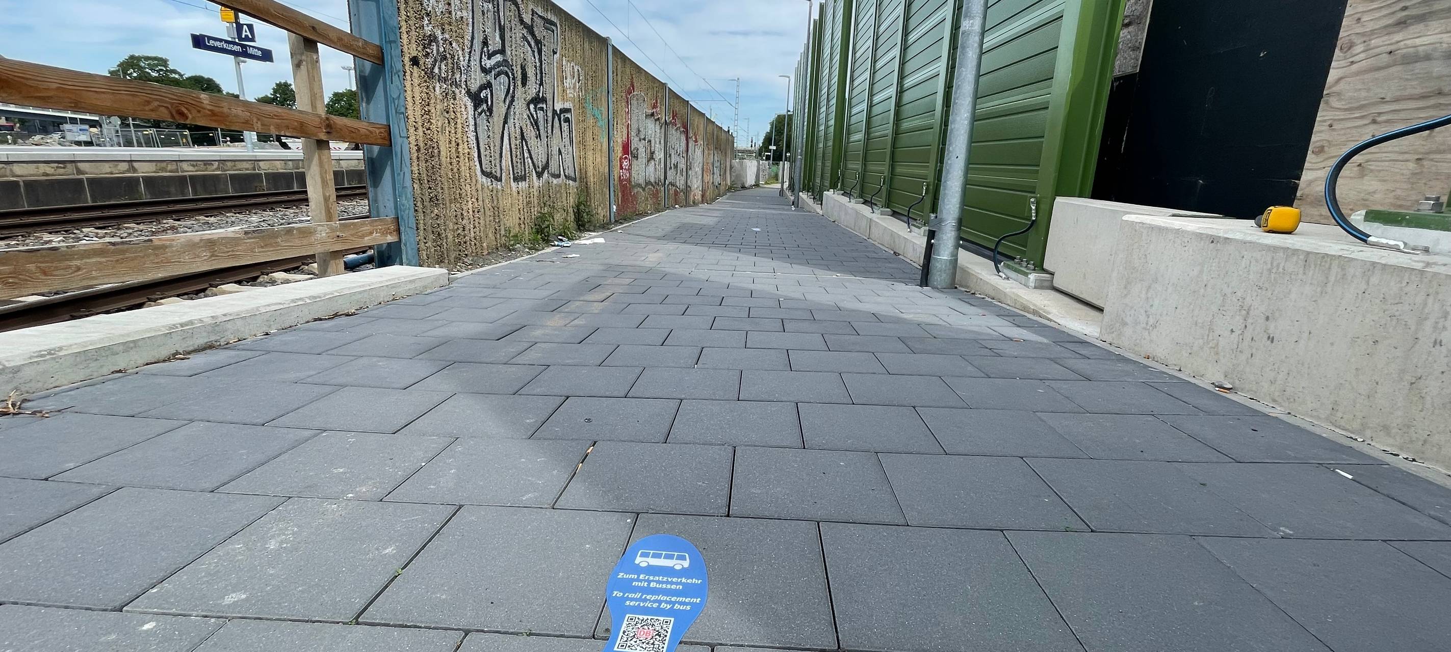 Bahnhof Mitte: Umweg-Schilder kommen noch