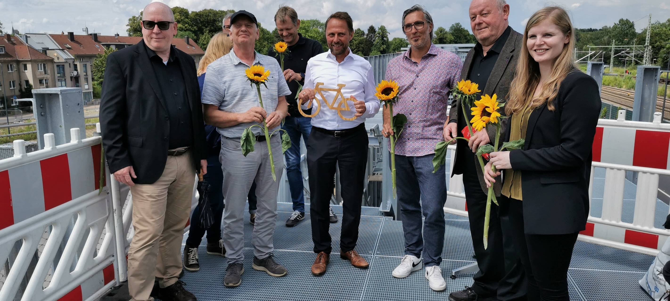 Rohbau vom Fahrradparkhaus steht