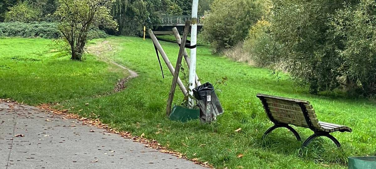 Vandalismus an Opladener Kastanienallee