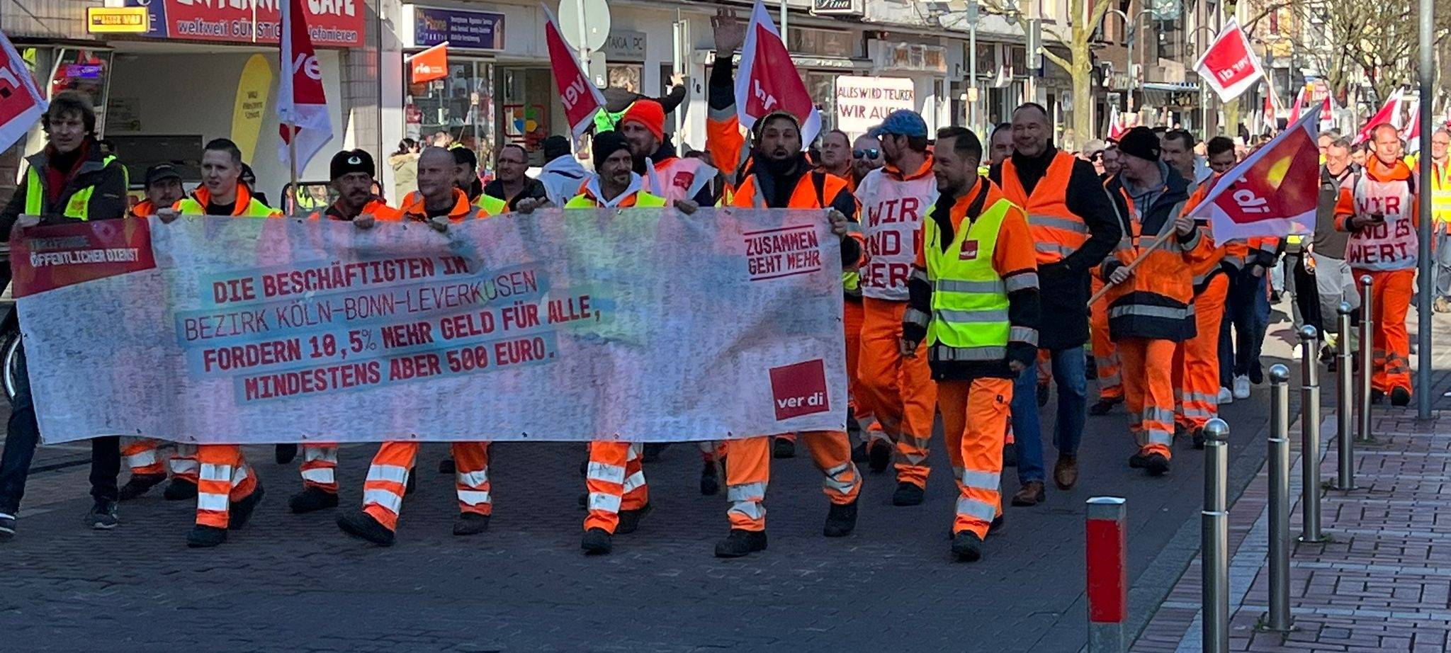 Warnstreiks in Leverkusen: Viele Bereiche betroffen