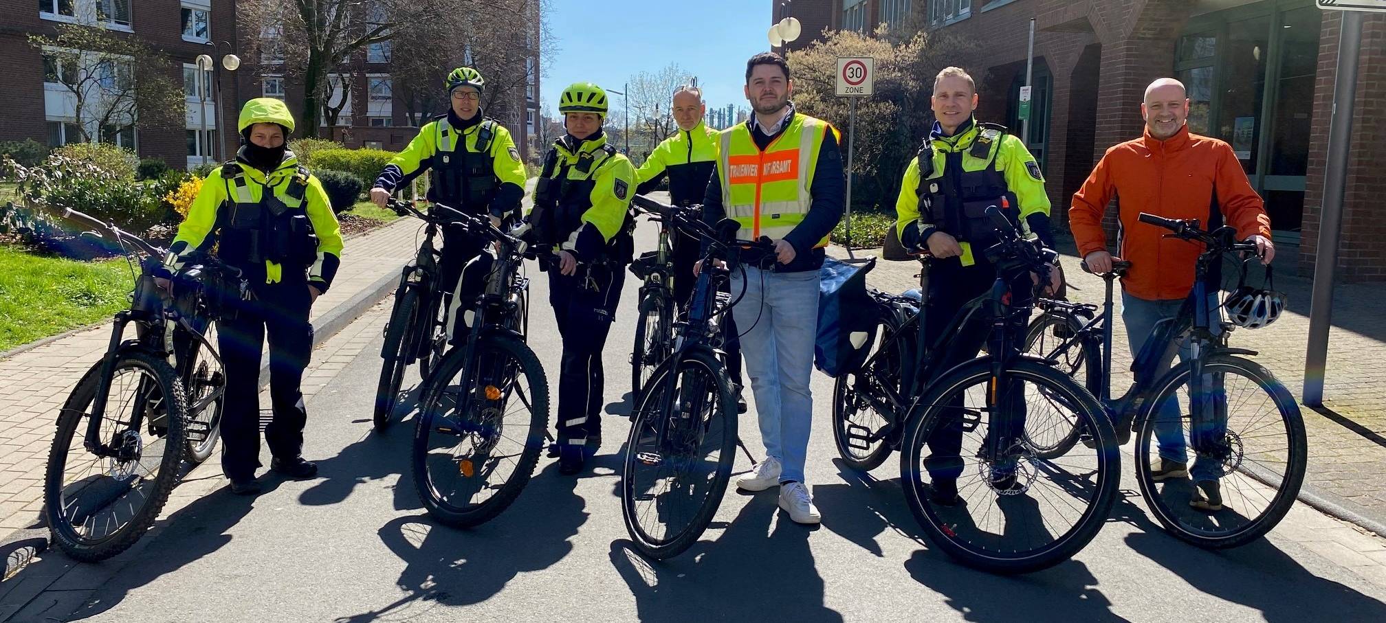 Fahrradstreifen in Leverkusen unterwegs
