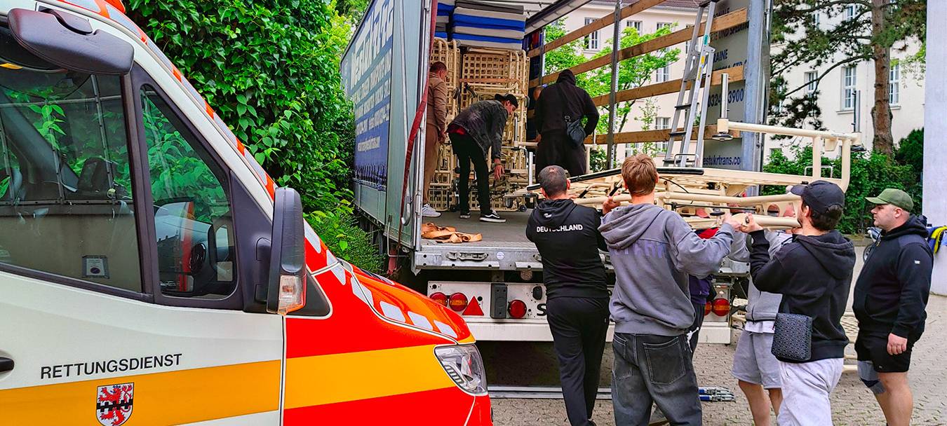 Leverkusener Krankenbetten für die Ukraine