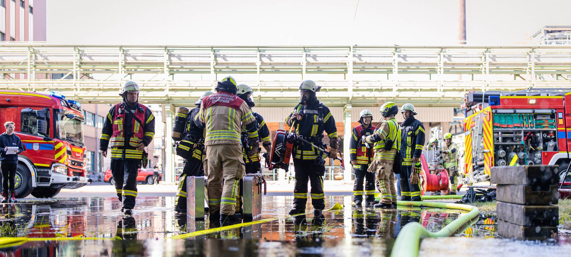Übung im Chempark Leverkusen