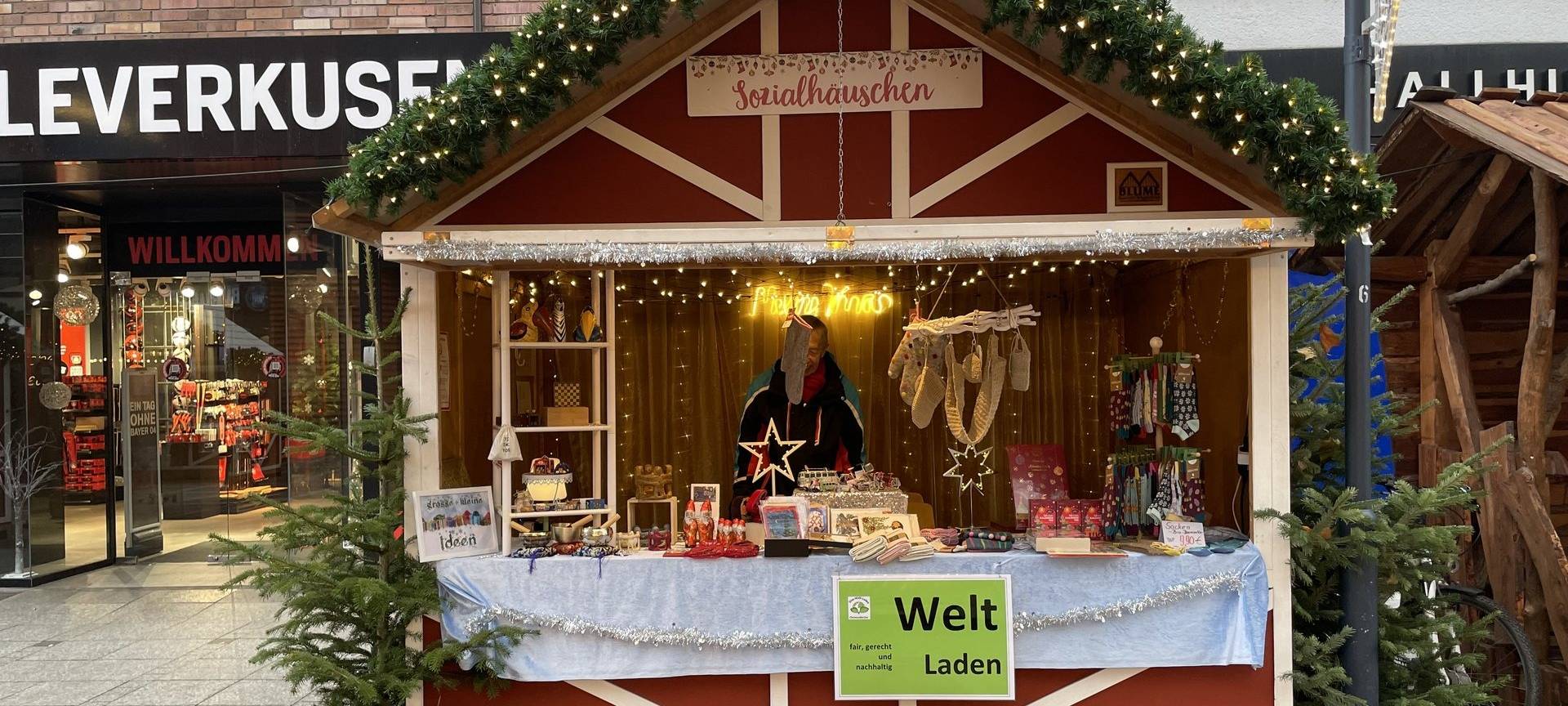 Weihnachtsmarkt in Wiesdorf: Zusatz fürs Sozialhäuschen