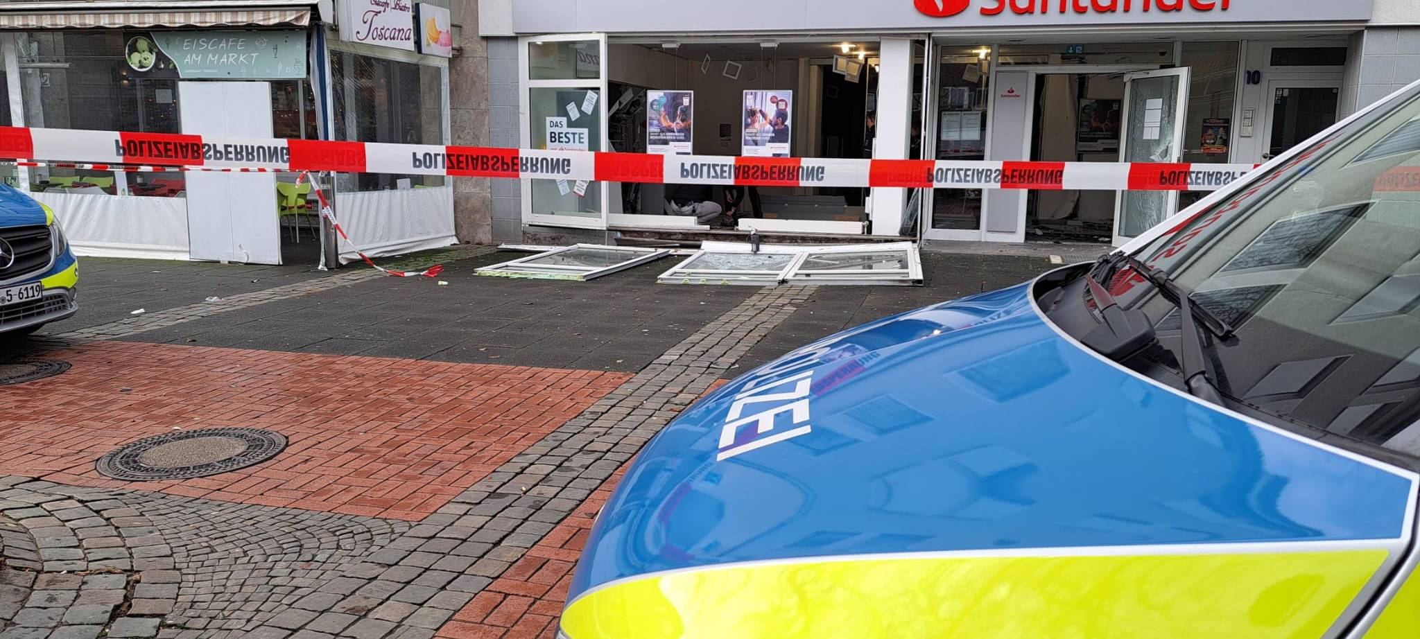 Geldautomat am Wiesdorfer Marktplatz gesprengt