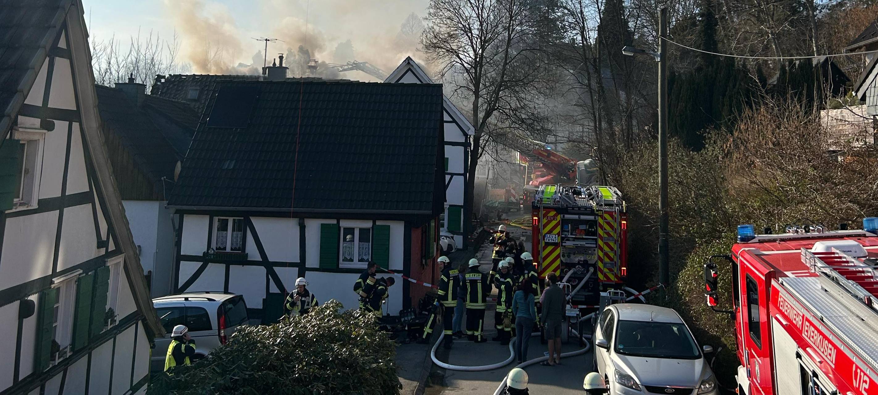 Ältestes Fachwerkhaus von Leverkusen vor den Flammen gerettet