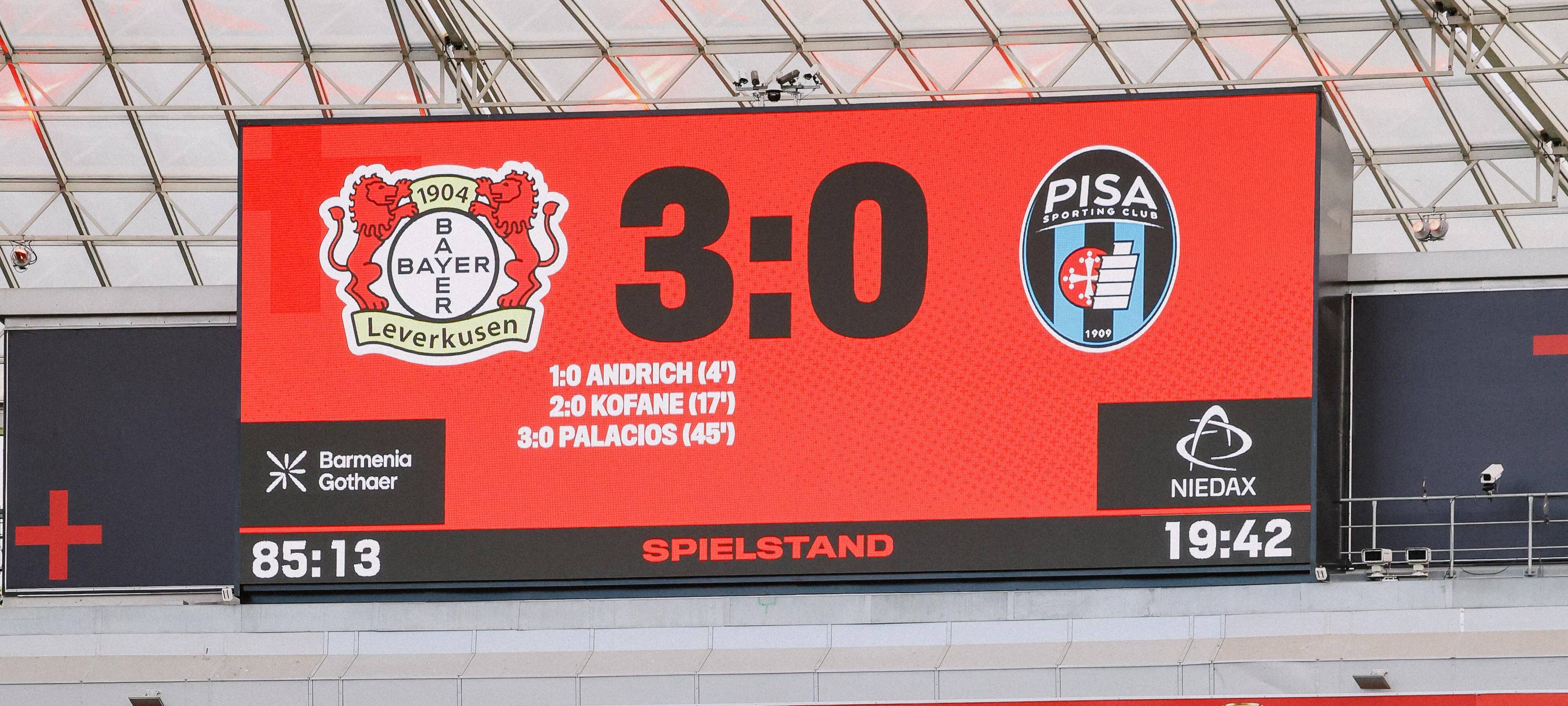 Gelungene Heimpremiere: Bayer 04 Leverkusen überzeugt gegen Pisa