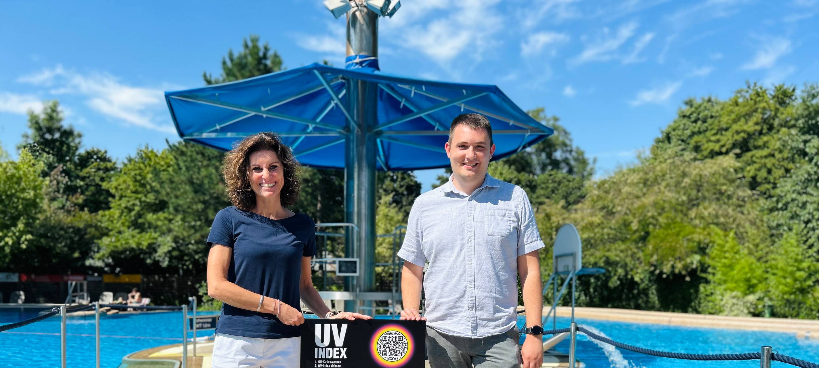 UV-Index-Anzeigen zum Hautschutz in Leverkusener Freibädern