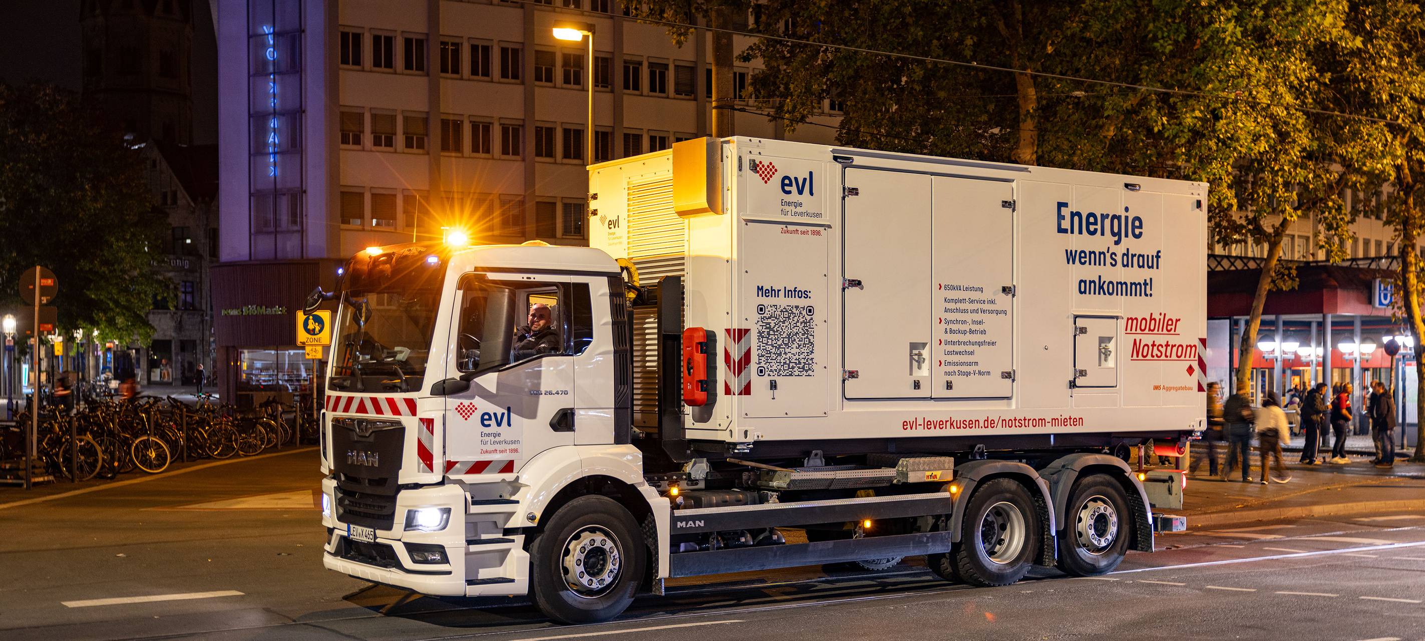 Neues Leverkusener XXL-Notstromaggregat