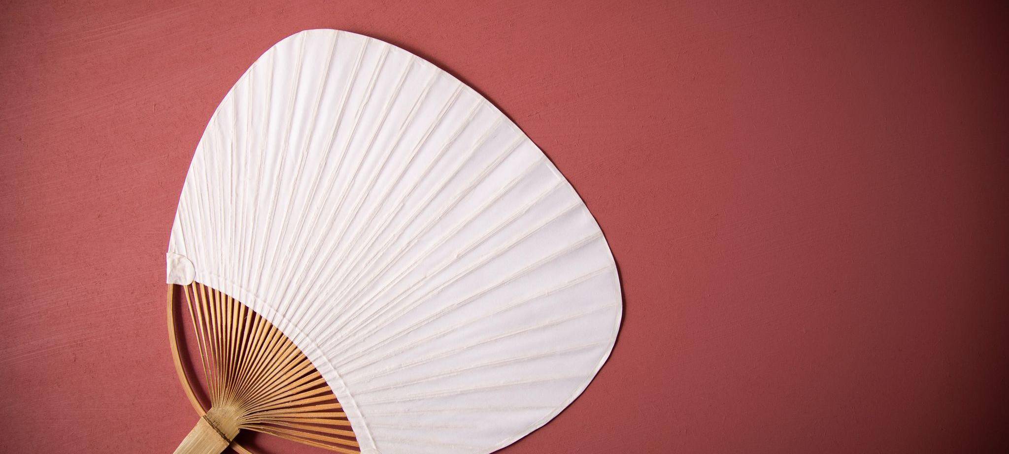 Handfächer liegt auf einem Tisch