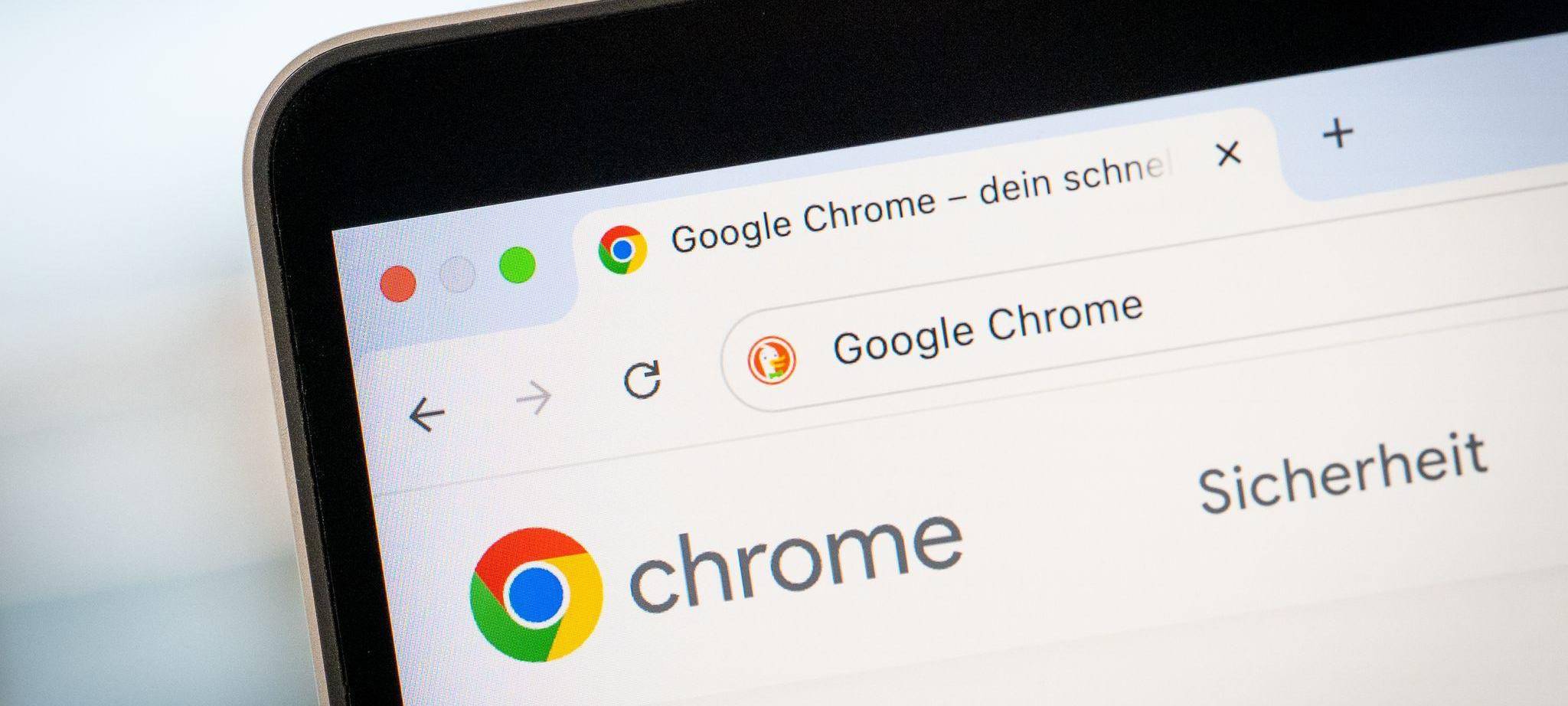 Der Google Chrome Browser auf einem Computerbildschirm