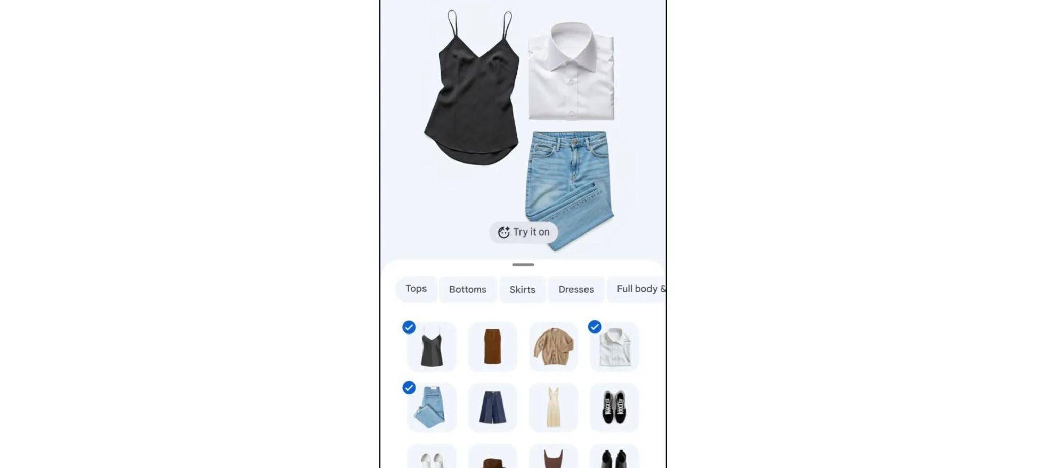 Wardrobe-Funktion innerhalb der Google-Fotos-App
