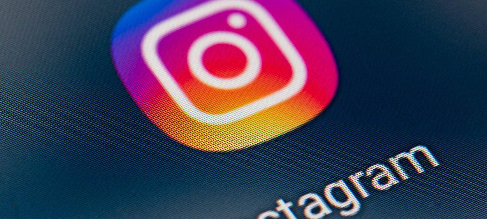 Logo von Instagram auf einem Smartphone