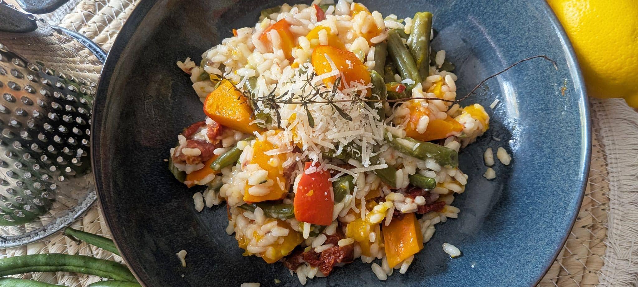 Kürbis-Bohnen-Risotto