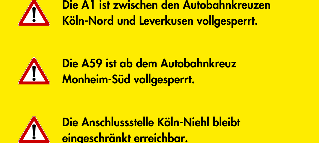 Vollsperrung: Wenig Verkehrschaos auf Leverkusener Straßen