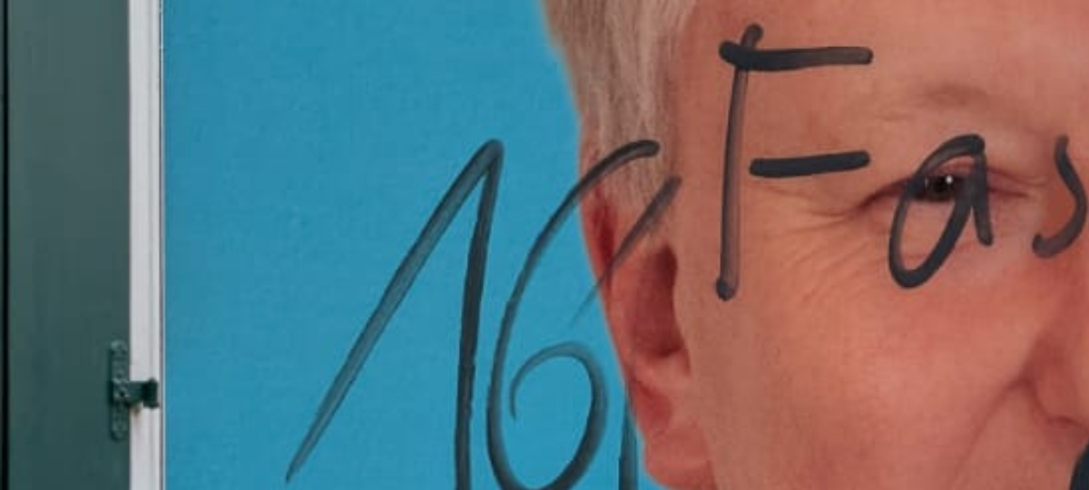 Wahlplakate in Leverkusen - Beleidigungen und Schmierereien