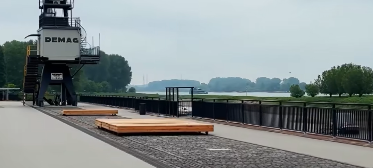 Neuer Hafenplatz in Leverkusen wird eröffnet